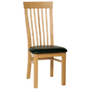 Pinetum Quercus leather seat slat back chair