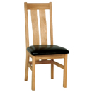 Pinetum Quercus leather seat twin slat back