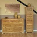 Pinetum Quercus metal 3 plus 4 drawer wide chest