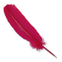 pink feather ballpoint quill