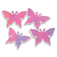 pink iridescent butterfly confetti