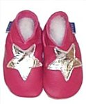 Pink Star Slippers - 0-6 months- Toytopia