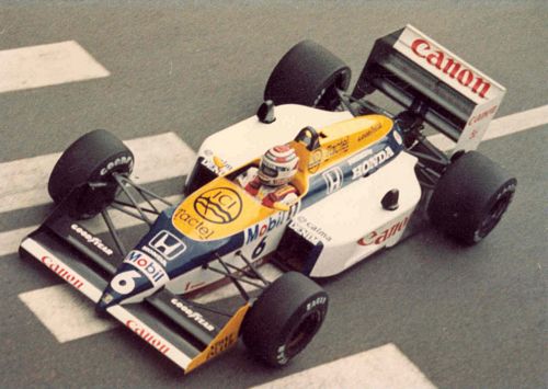 Nelson Piquet in his Williams FW11 at the 1986 Monaco Grand Prix