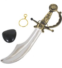 Unbranded Pirate Accessories Set - Sword/Eyepatch/Earing