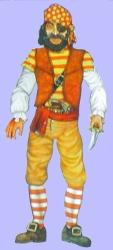 Pirate Man - Cutout jointed figure - 39inches