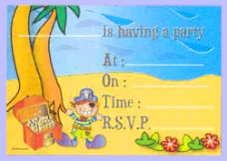 Pirate party - Invitations