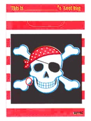 Pirate Skull & Cross Bones - Loot bag - pack of 8
