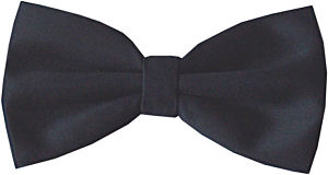 Plain Black Bow Tie