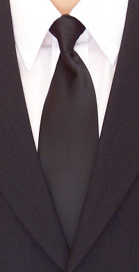 Unbranded Plain Black Clip-on Tie