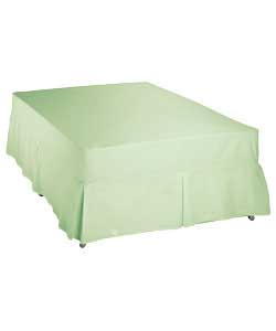 Plain Dye King Size Box Pleat Valance - Green