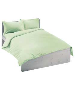 Plain Dyed Double Duvet Cover Set - Celadon Green