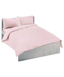 Plain Dyed Double Duvet Cover Set - Pink