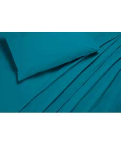 Plain Dyed Single Sheet Set - Turquoise