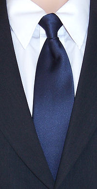 Unbranded Plain Navy Clip-On Tie