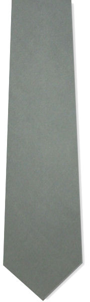 Unbranded Plain Silver Grey Silk Tie