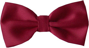 Plain Wine Bow Tie