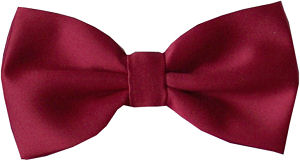 Unbranded Plain Wine Red Bow Tie