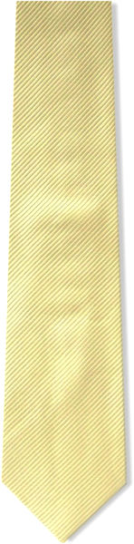Unbranded Plain Yellow D/Rib Silk Tie