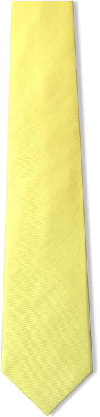 Plain Yellow H/Rib Silk Tie