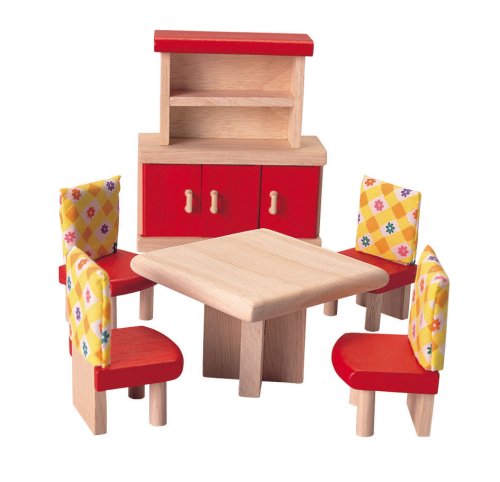 Plan Toys: Dining Room - Neo (Wooden Dollhouse Furniture)- Plan Toys