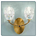 Unique Italian double wall light in a combination of satin nickel and chrome finish with exclusive