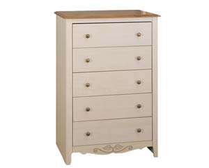 Unbranded Planked cherry 5 drawer chest