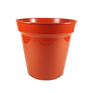 Unbranded Plastic Glossy Plant Pot Terracotta 41cm