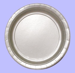 22.9 diameter paper plate. Please note - the silve