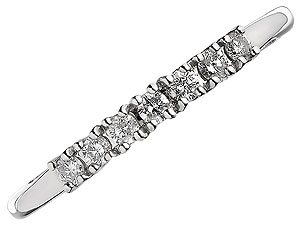 Unbranded Platinum and 15 Points Diamond Half Eternity Ring 040831-L