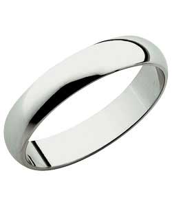 Unbranded Platinum D-Shape Wedding Ring - 4mm
