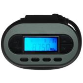 Full-frequency FM transmitter - allows playback of iPod MP3 player CD player or other device having 