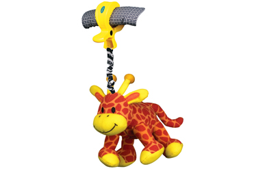 Pull string makes giraffe vibrate!