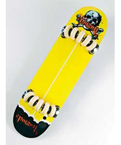 A skateboard that performs like a surf/snowboard.5 wheels on a curved axle allows for extreme carves