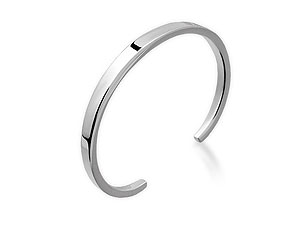 From the popular Seven Collection - a plain polished finish sterling silver bangle. But she might li