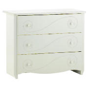 Unbranded Polly 3 Drawer Chest, White