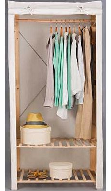 This Polycotton and Wood Single Wardrobe is practical and affordable. This wardrobe has a hanging rail and a bottom shelf for shoes and extra storage. With a wood frame covered by polycotton. this sturdy unit will fit right in in any house. Polycotto
