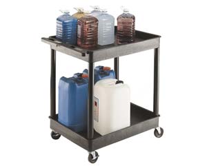 Unbranded Polyethylene service trolley with trays 2