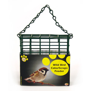 Wire feeder to attract wild birds into your garden. Suitable for scraps or cake. Easy to fill and ma