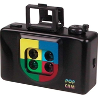 The unusual 10cm camera uses ordinary 35mm film but takes four mini pictures of a subject (in rapid 