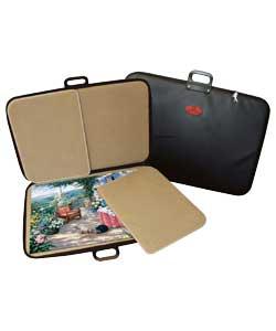 The easy way to store and move your jigsaw puzzles. Create your puzzle on the special lining of the
