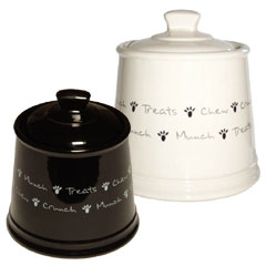 Posh Paws stoneware bowls and jars are available in a range of designs and colours that are stylish,