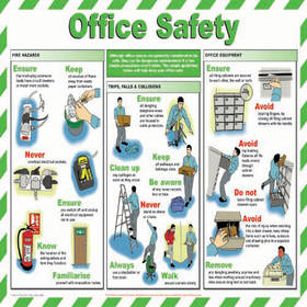 Unbranded Poster Office Safety 590x420mm Plastic