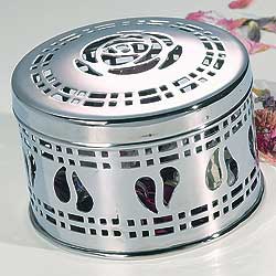 Nickel-plated brass box and lid