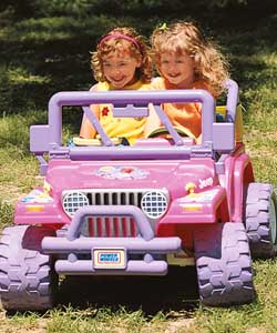 Sturdy 2 seater Jeep with roll bar and windscreen