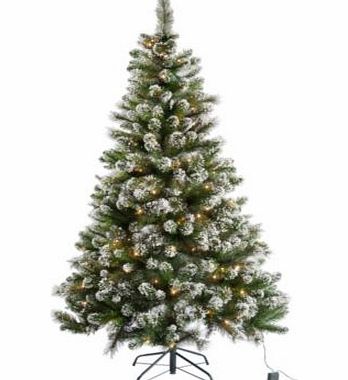 Unbranded Pre Lit Snow Tipped Christmas Tree with 180