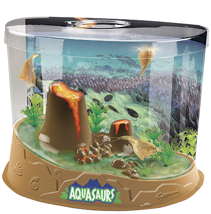 This is a crazy pre-historic creature habitat with it`s own underwater volcano! It contains live