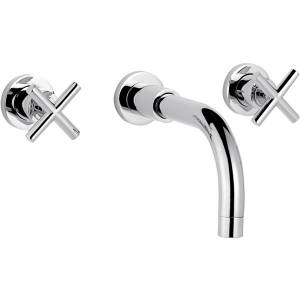 From our Bathroom Taps Range - 3 tap hole wall mounted basin mixer. Incorporating leading edge 1/4 t