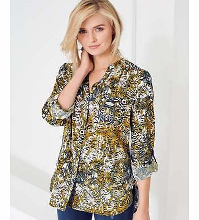 Unbranded Print Back Button Blouse