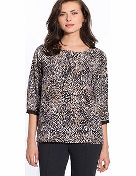 Unbranded Printed Blouse with 3/4 Length Sleeves