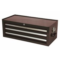 Versatile tool chests with rear-locking mechanism, ful- length drawer trim and full-length piano